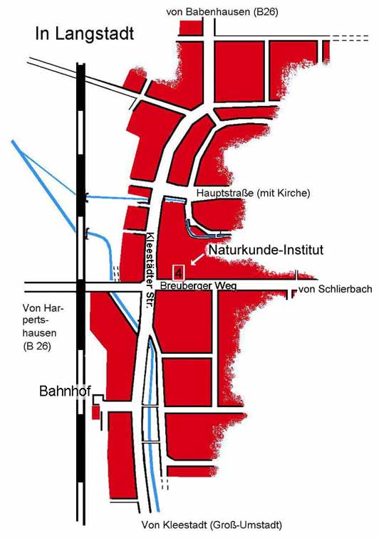 Karte Lage des Institutes in Langstadt